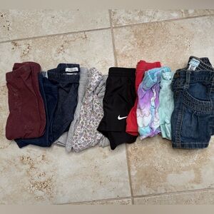 18-24 mo Mixed Girls Pants Bundle with Black Nike Shorts